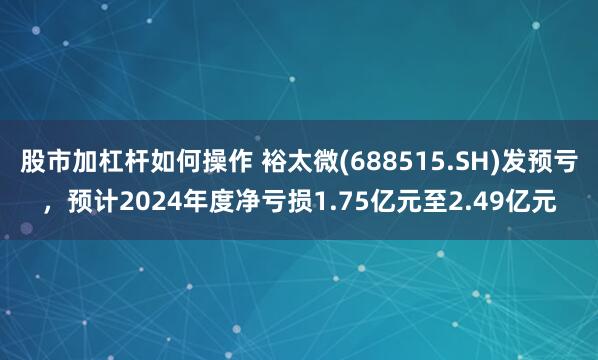 股市加杠杆如何操作 裕太微(688515.SH)发预亏，预计2024年度净亏损1.75亿元至2.49亿元